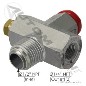 170.15100V | Pressure Protection Valve, Opens At 100PSI, Closes At 70PSI