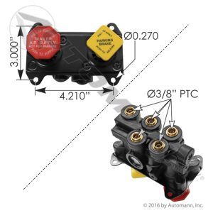 170.800257WF | MV3 Type Dash Control Module With Integral Push-Lock-Connect Fittings