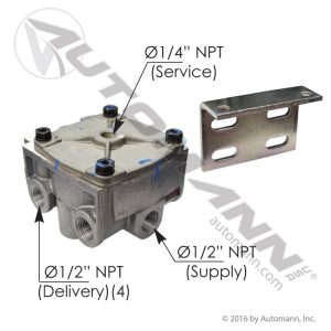 Bendix Type R12 Relay Valve For ABS