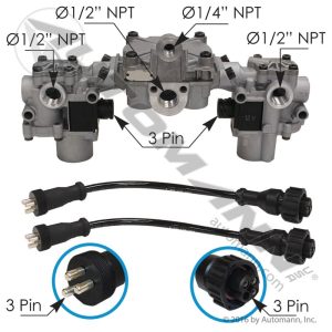 Wabco ABS Valve Package with Adapter Cables 4S/4M, 6S/4M, Tractor