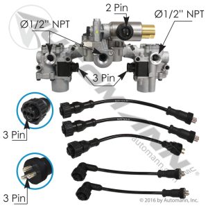 Wabco ABS/ATC Valve Package with Adapter Cables 4S/4M, 6S/4M, Tractor