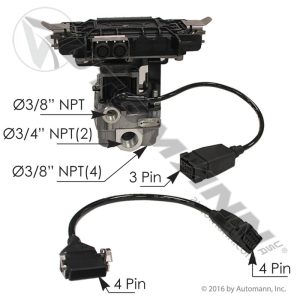 170.955344 | WABCO Easy-Stop ABS ECU/Valve Kit 2S/1M, Standard Trailers
