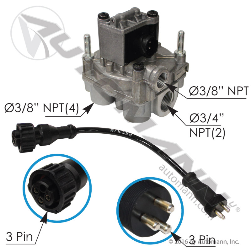 170.955378 | WABCO Type ABS Modulator Valve 3M Enhanced Easy-Stop Type or 2M/3M Easy-Stop Type or 2M/3M Easy-Stop Type, Trailers Produced After 04/1999