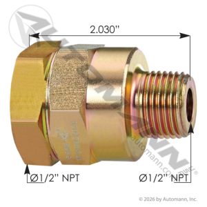 Single Check Valve, 1/2in NPT Female Inlet, 1/2in NPT Male Outlet