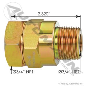 Single Check Valve, 3/4in NPT Female Inlet, 3/4in NPT Male Outlet