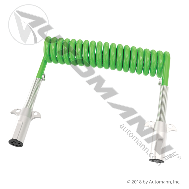 179.3011.15 | Coiled ABS Electrical Cord, 7-Way