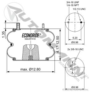 2B12-320 | Double Convolute Air Spring