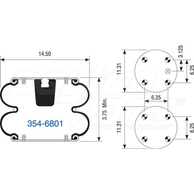 2B14-365 | Double Convolute Air Spring