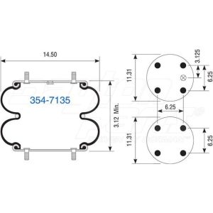 2B14-360 | Double Convolute Air Spring