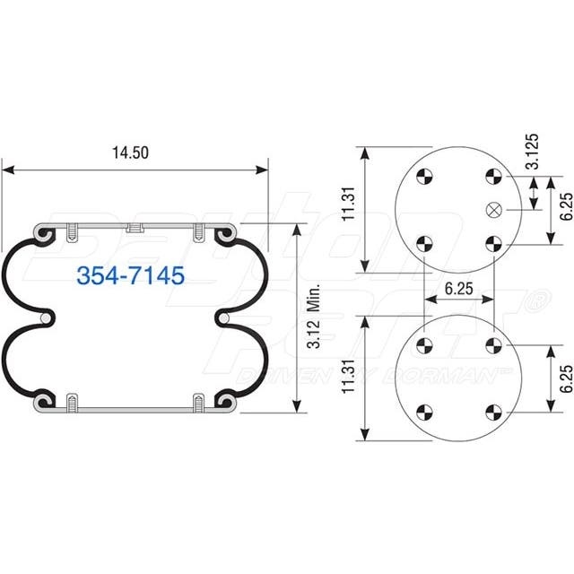 2B14-354 | Double Convolute Air Spring
