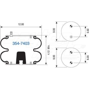 2B12-307 | Double Convolute Air Spring