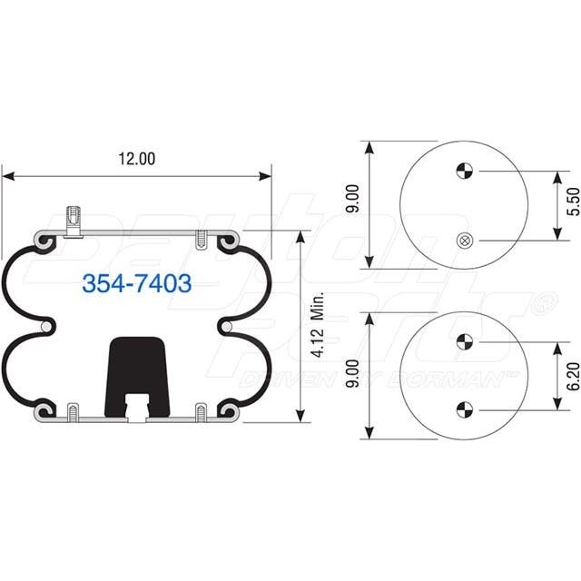 2B12-307 | Double Convolute Air Spring