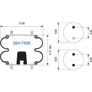 2B12-313 | Double Convolute Air Spring