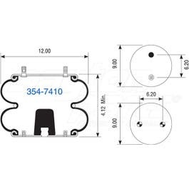 2B12-406 | Double Convolute Air Spring