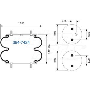 2B12-300 | Double Convolute Air Spring