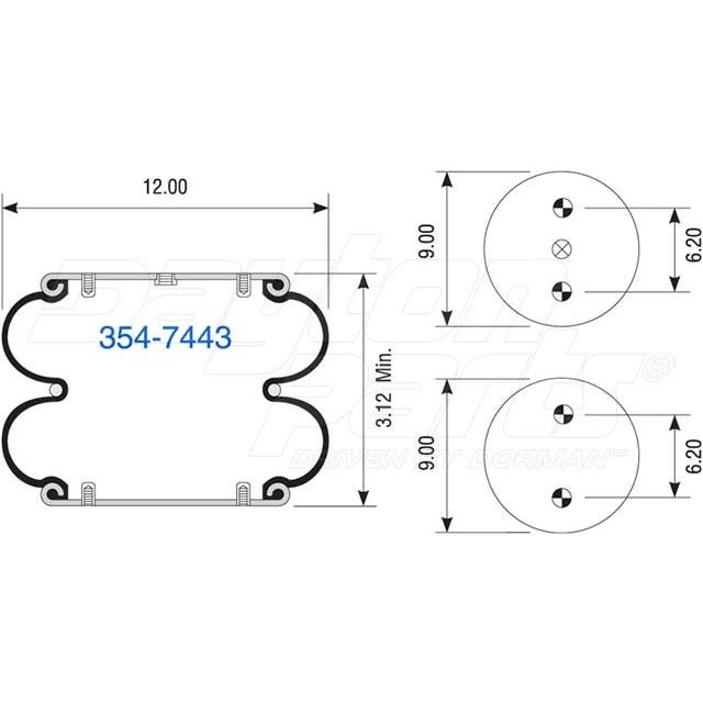 2B12-305 | Double Convolute Air Spring