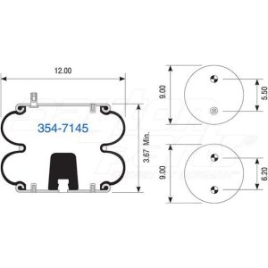 2B12-324 | Double Convolute Air Spring
