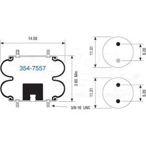2B14-383 | Double Convolute Air Spring