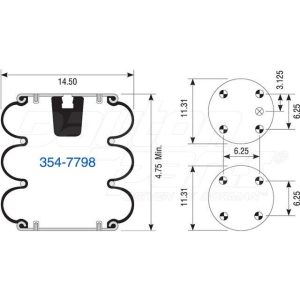 354-7798 | Triple Convolute Air Spring