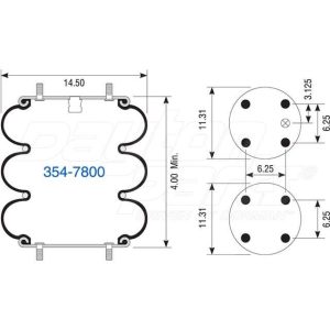 354-7800 | Triple Convolute Air Spring