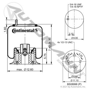 566.CT64288 - Continental Air Spring Rolling Lobe