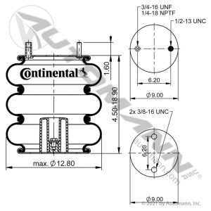 3B12-335 | Triple Convolute Air Spring