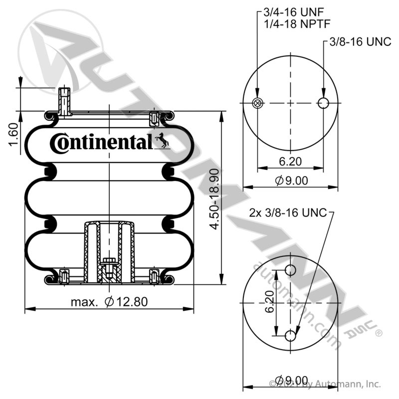 354-7990 | Triple Convolute Air Spring