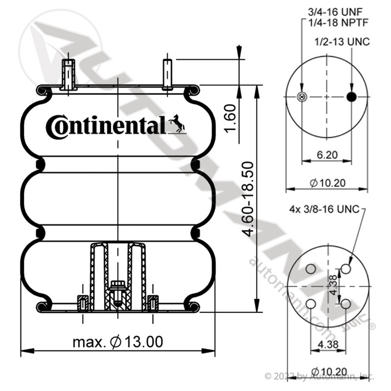 3B12-323 | Triple Convolute Air Spring