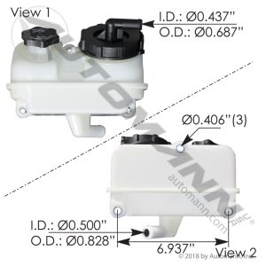 575.1076 - Power Steering Reservoir Freightliner