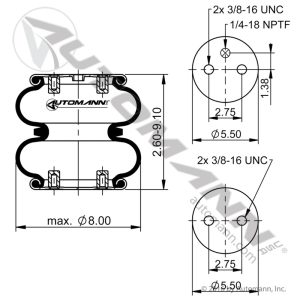2B6-535 | Double Convolute Air Spring