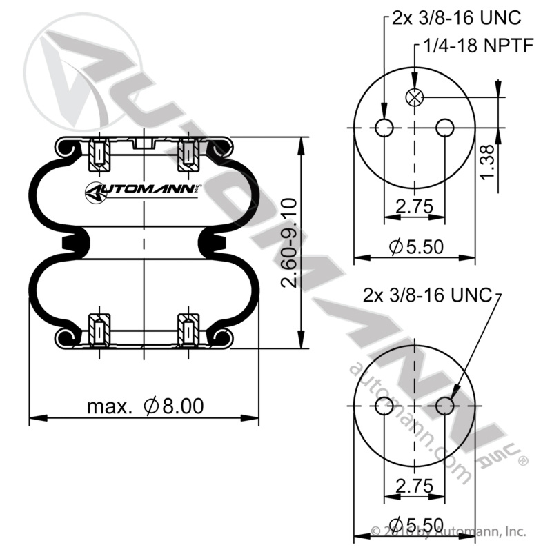 2B6-535 | Double Convolute Air Spring
