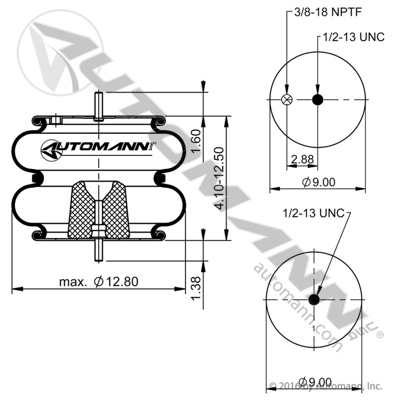 2B12-412 | Double Convolute Air Spring