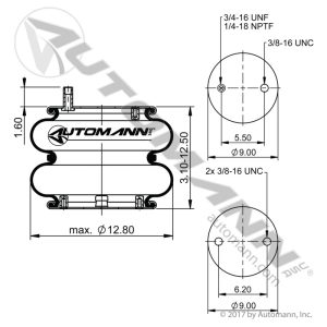 2B12-410 | Double Convolute Air Spring