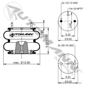 2B12-426 | Double Convolute Air Spring
