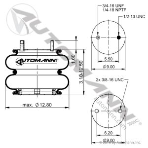 2B12-427 | Double Convolute Air Spring