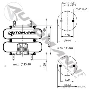 2B12-317 | Double Convolute Air Spring