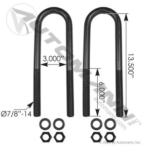 AUBK5161-134 - U Bolt Kit 7/8in X 3in X 13-1/2in