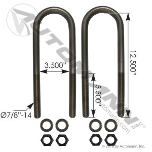 AUBK5163-124 - U Bolt Kit 7/8in X 3-1/2in X 12-1/2in