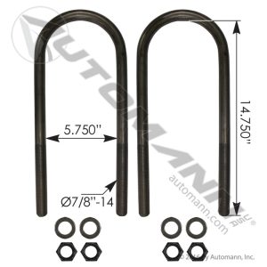 AUBK8167-146 - U Bolt Kit RND 7/8in X 5-3/4in X 14-3/4i