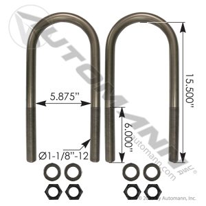 AUBK8187-154 - U Bolt Kit 1-1/8in X 5-3/4in X 15-1/2in
